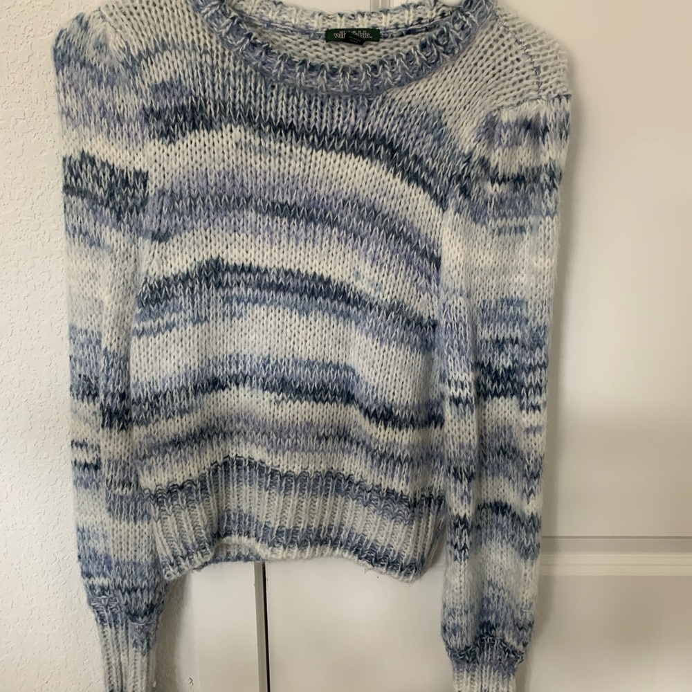 Wild Fable Blue and White Knit Sweater
